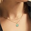 KissYan Healing Crystal Necklace, 14K Gold Plated Natural Energy Stone Pendant Necklace Reiki Quartz Amethyst Citrine Gemstone Spiritual Jewelry Gifts for Women(Amazonite) #3