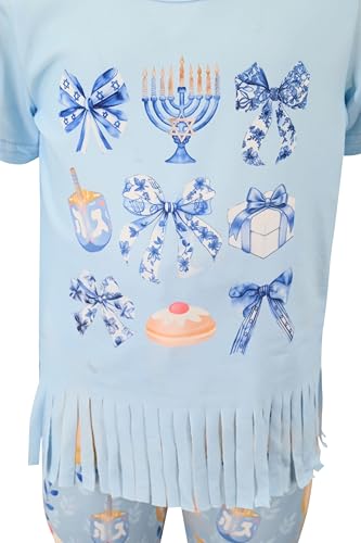 Image of Unique Baby 2 Piece Girls Bell Bottom Leggings Outfit with Short Sleeved Shirt Kid and Toddler Clothes Set