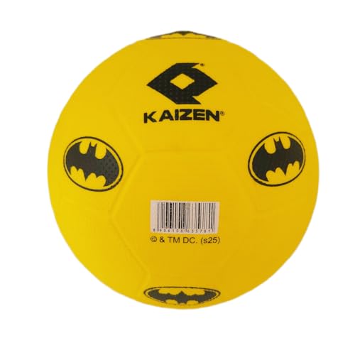 Image of KAIZEN Batman RTM Ball - Size 3 | Roto Moulded PVC Construction | 2 Pattern Design (Black & Yellow)