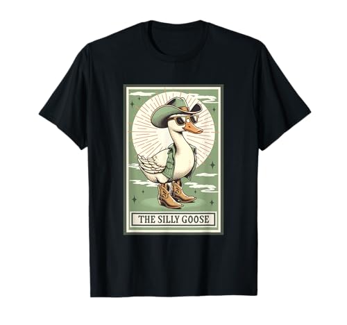 Tarjeta The Silly Goose Retro Country Western Cowboy Camiseta