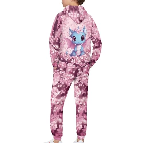 2 Piece Pullover Hoodie + Sweatpants Clothing Set Girls Sweatsuits4