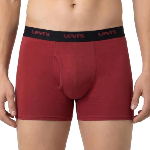 Image of Levi's 001 Classic Boxer Brief for Men | 100% Pure Cotton | Solid | Mid-Rise Men's Underwear | Anti-Roll Waistband | Durable Comfort with Extra Supportive Gusset | Functional Fly | Pack of 2