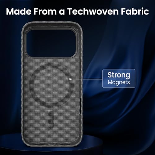 Image of Mkeke for iPhone 17 Pro Case Techwoven Black Military-Grade Drop Protection Shockproof Protective Phone for Apple 6.3 inch 2025