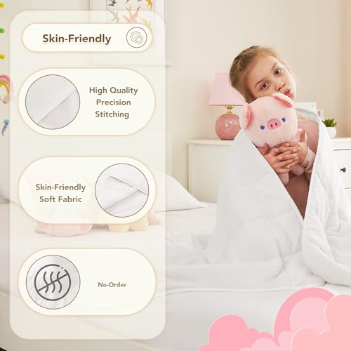 CuteKing Cobertor ponderado: cobertor ponderado - cobertor grosso para todas as estações (1,4 kg, 91