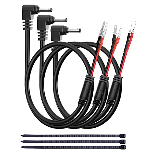 Radar Detector Hardwire Power Cord,Rearview Mirror Plug Cable,with Inline Fuse Holder,Suitable for Uniden Escort Beltronics Valentine One Cobra Whistler Radar Detector,3-Piece Set,13.7'' (DC3.5)