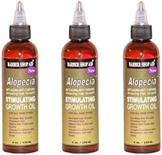 Barber Shop Aid Alopecia Stimulating Growth Oil, 4 Ounce (Pack of 3)