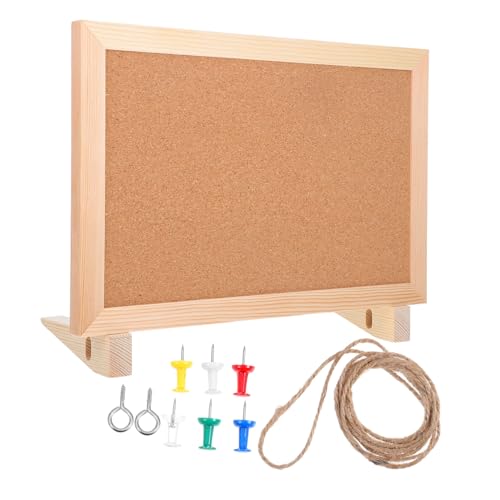 HOODANCOS Small Decorative Cork Board with Wooden Frame User- for Office Home School Easy to Install Photo Display