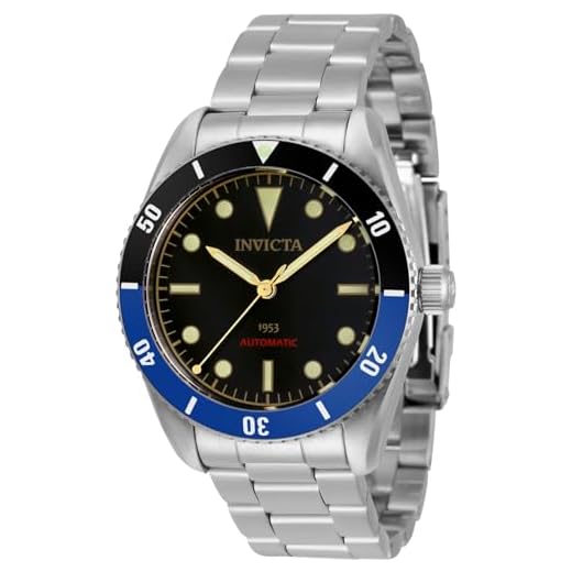 invicta Relógio masculino 34333 Pro Diver automático com mostrador preto de 3 mãos, Preto, Mergulhador