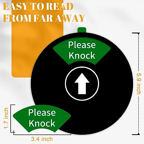 Image of Office Door Sign, Do Not Disturb /Out of Office /In a Meeting /Please Knock, Rotating Door Privacy Sign-6 Inch, Black