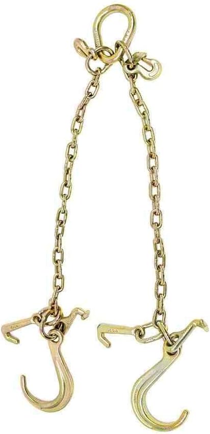 TM USWWAGOODS Replacement for/Fits 5/16''x3' G70 V-Chain Bridle w/ 8' Medium J Hooks, T- Hook & J-Hook w/Grab Hooks