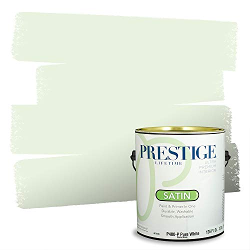 PRESTIGE Interior Paint and Primer in One, Mint Cream, Satin, 1 Gallon
