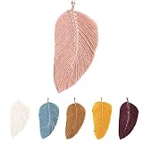 Tuelaly Large Macrame Wall Hanging Boho Feather Wall Decor Farmhouse Rustic Decor for Bedroom, Livin