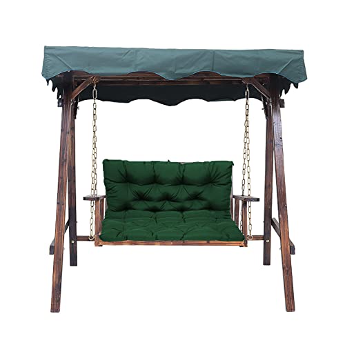 Coussins imperméables vert foncé pour banc de jardin fini les assises rigides