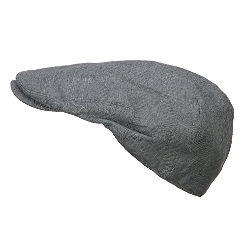 e4Hats.com Men's Linen Summer Ivy Cap - Slate Grey 2XL-3XL