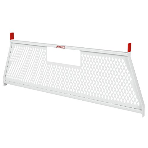 Weather Guard Protect-A-Rail Screen Headache Rack- Steel Brite White