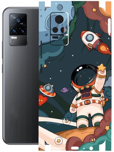 Image of AtOdds - Full Body Back Screen Guard Protector Film - Lamination Wrap Skin Sticker Compatible with VIVO Y73 | Scratchproof Matte Finish (Space)