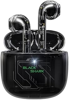 Black Shark Bluetooth Earbuds with 2 Mics Call Noise Canceling, Wireless Earbuds with 24H Playtime for Sport and Work, One-step Pairing & Smart Touch Control, IPX5 Waterproof, in-Ear Stereo
