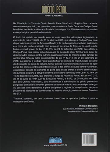 Curso de Direito Penal - Parte Geral - Volume I - 21ª Edição - 2019