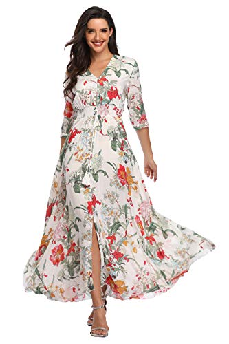 Image of Casual Summer Dresses for Women 2026 Maxi Dress Flowy Bohemian Beach Party