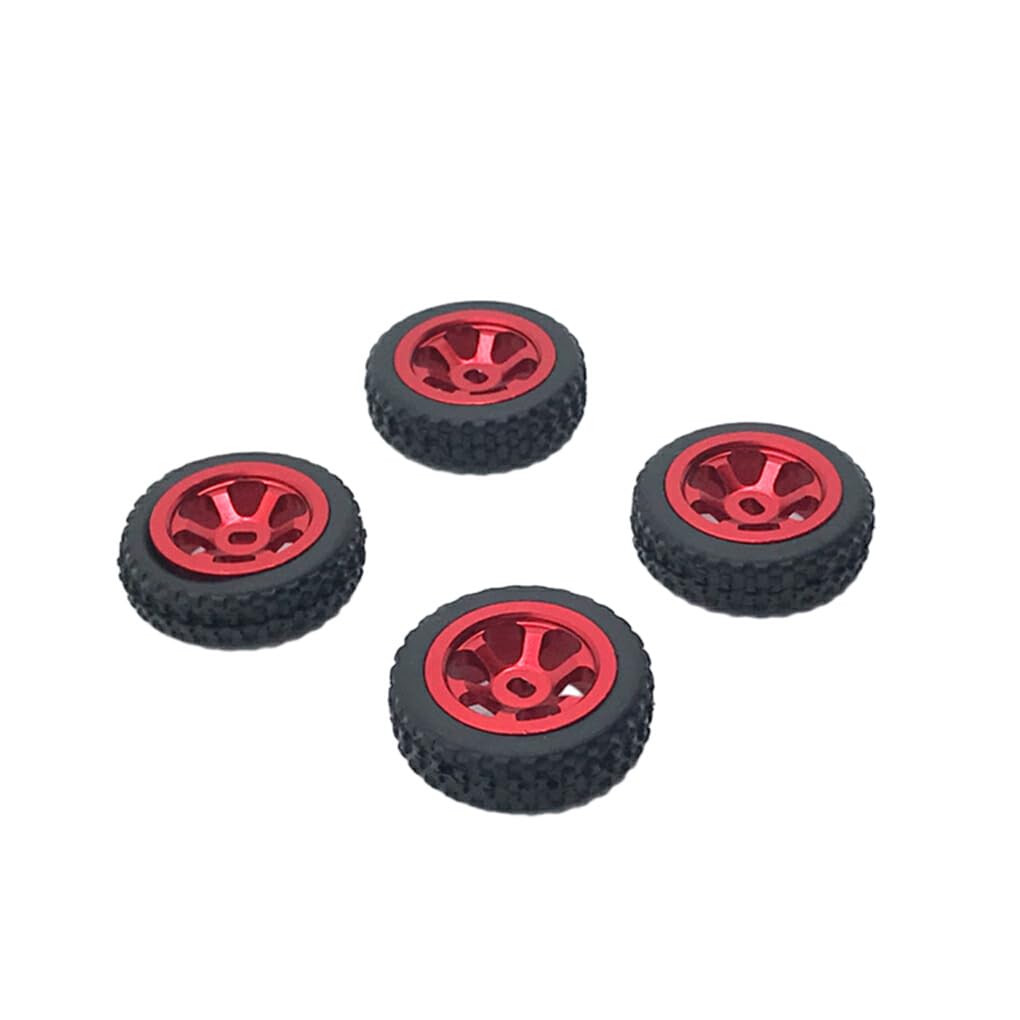 4 Pneumatici In Gomma Per Auto RC WLtoys 1/28 - Upgrade Per K989, K969, K999 - Diametro 30mm, Larghezza 12mm