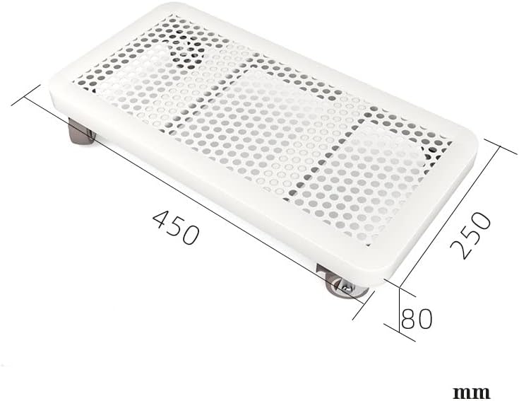 Mobile CPU Rolling Stand with Lockable Wheels, Adjustable PC Tower Cart, Floor Holder for Laptops & Desktops (Green, 400mm x 200mm) - Space-Saving & Portable