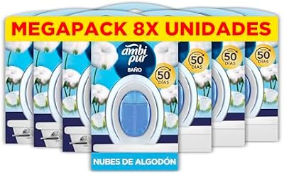 Ambi Pur Eliminación Y Prevención Continua De Malos Olores En El Cuarto De Baño Nubes De Algodón 2
