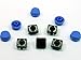 Produktbild POPESQ® - 5 Stk. x Taster (12mm x 12mm) mit Kappe 7.3mm 4 polig THT Blau Rund / 5 pcs. x Momentary switch (12mm x 12mm) with Cap 7.3mm 4 way THT Blue Round #A2104