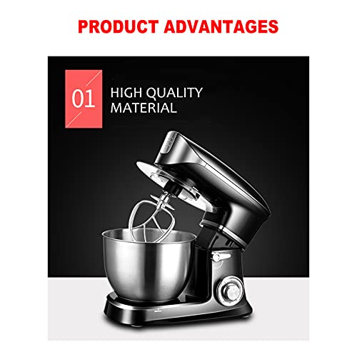 Küchenmaschine, Knetmaschine 1300W, Teigknetmaschine mit 6.5L Edelstahl-Schüssel, Küchen-Elektromixer, Multifunktion… – Bild 4