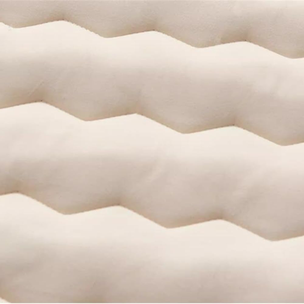 Mattress Pad Quilted Fitted Mattress Protector for Mattresses up to 10 inches Thick, Breathable & Cooling Mattress Cover with Elastic Corners, Comfortable & Soft Mattress Pad (Color : Rice White, Si