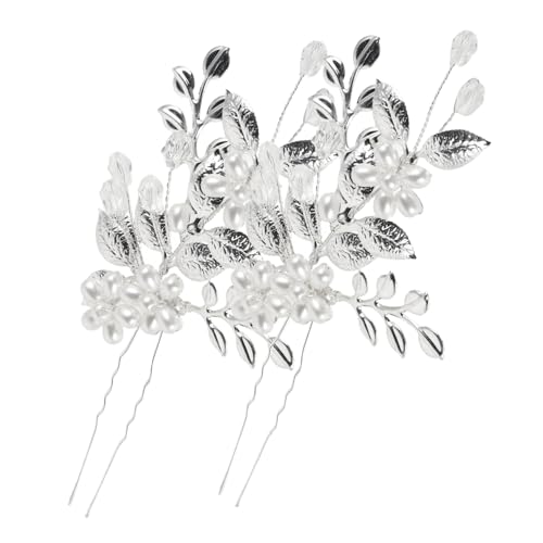 ROMISBABA 1ペア葉のデザイン ブライダル ヘア コーム 対 結婚式用 ラインス