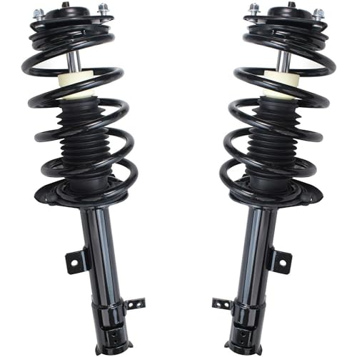 Image of Detroit Axle - 8pc Front End Suspension Kit for 2009-2012 Dodge Caliber 2010 2011, 2 Lower Control Arms w /Ball Joint 2 Ready Struts Assembly 2 Outer Tie Rods 2 Sway Bar Links Replacement Struts Shocks