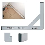 DEWEPRO® Premium Aluminium Bauwinkel 90° - Winkel - Maurerwinkel - Messwinkel - Profilwinkel - Aluwinkel, extra stabil mit Strebe - 150x80cm