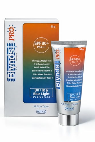 Blynds Pro Sunscreen Gel By Multifly SPF 80+ PA+++ | Oil-Free Matte Finish | UV, IR & Blue Light Protection | 8 Hrs Water Resistant | With Vitamin E |
