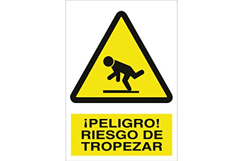 Plimpo Señal Adhesiva 148X105 ¡Peligro! Riesgo De Tropezar En Oferta Cofan A67Ad148105 - Señal ¡Peligro! Riesgo De Tropezar