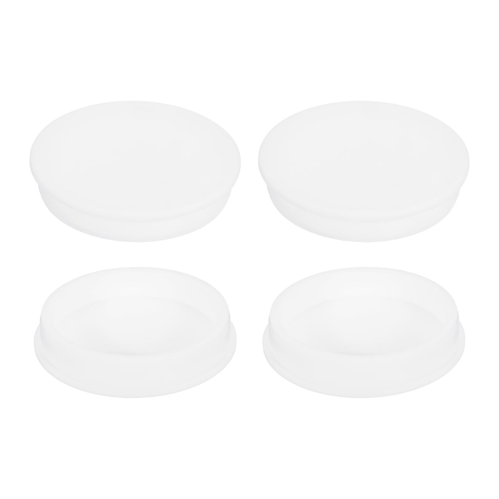 sourcing map 4Pcs Silicone Hole Plug 88.6mm, White High Temp T Type Rubber Stoppers for 87-88.3mm Hole, Waterproof Button Hole End Covers for Powder Coating, Sealing Plugs, Pipe Holes