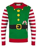 Tokyo Laundry Merry Christmas Men's 'Elfie' Novelty Knitted Crew Neck Xmas Jumper
