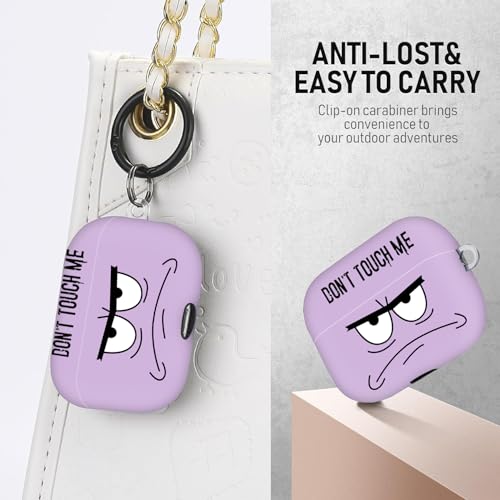 Image of Compatible with Airpods Pro 3 Case(2025),Don't Touch Me for Airpods Pro 3rd Generation Cases Cover with Lanyard Soft Silicone Cute Shockproof Cover for Women Men,Black
