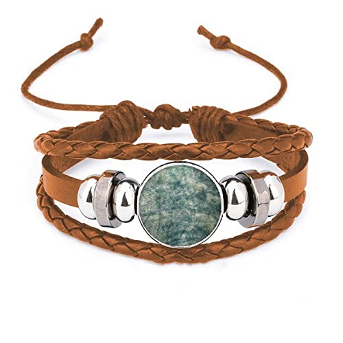 Bracelet en cuir bleu foncé texturé à offrir pour un anniversaire unique
