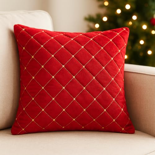 Image of mosey Boho Cushion Covers 20 inch x 20 inch Set of 2 | Pure Cotton 20x20 inch Cushion Cover 2020 | Soft Square Throw Pillow Cover 50 x 50cm for Sofa | Yellow