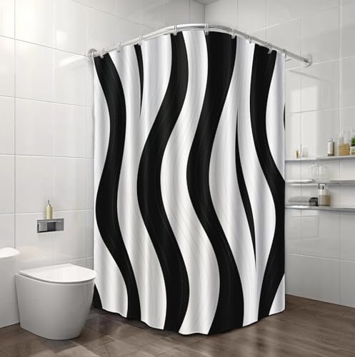 Rideau de douche polyester anti éclaboussures lavable pour cabine de douche