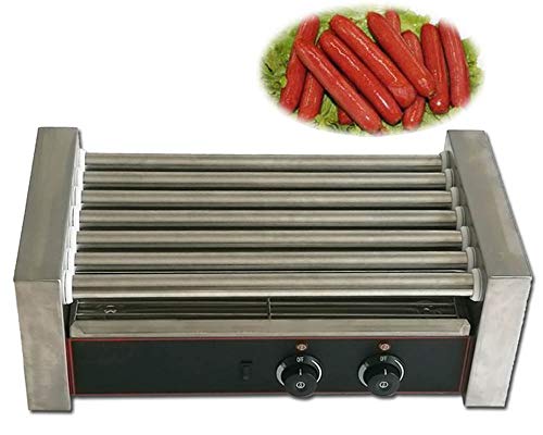 Electric Hot Dog Roller Machine, 7 Roller Stainless Steel Sausage Grill for Home and Commercial Use, Ideal for BBQs, Parties, and Events