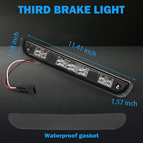 3rd Third Brake Light for 1992 1993 1994 1995 1996 1997 Ford F150 F250 F350 Bronco High Mount Stop Light Assembly LED Smoked Cargo Lamp Accessories by Tutor Auto - Image 7