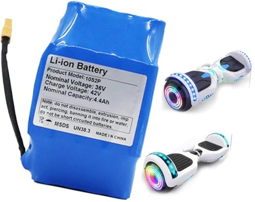 Batería de Bicicleta eléctrica 36V 4400mAh, 6000mAh,Batería de Litio Paquete de batería de Iones de Litio con BMS y Cargador para Scooter eléctrico Bicicleta eléctrica 36V 6000mAh,XT60