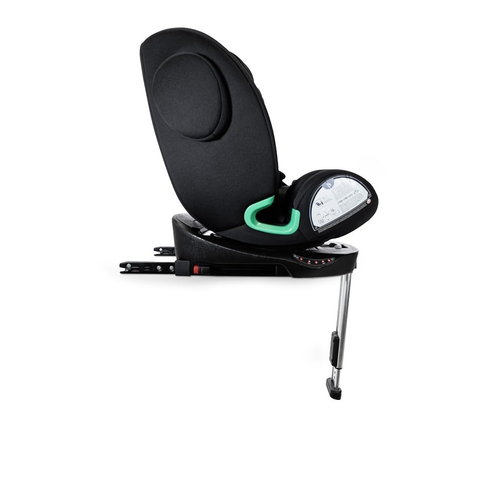 Interbaby Silla Coche Bebé PAX i-Size ISOFIX 360° Grupo 0+1+2+3 (Negro) | Silla auto giratoria 360 reclinable 40-150 cm, reductor recién nacido, protección lateral SPS, pata de apoyo