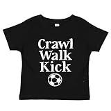 Tees & Tails Crawl Walk Kick Baby Tee Shirt (Black 18M 439)