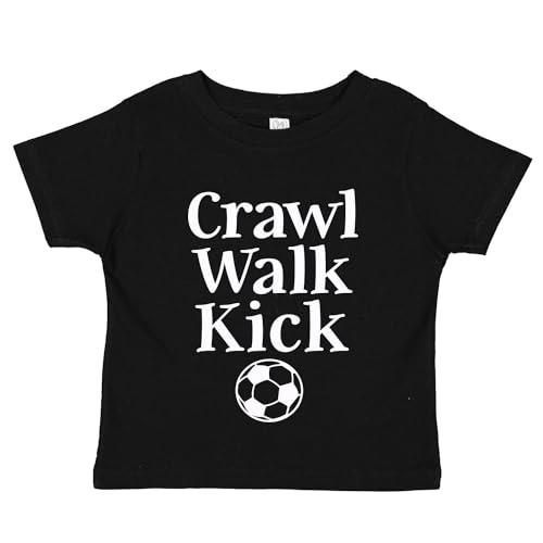 Tees & Tails Crawl Walk Kick Baby Tee Shirt (Black 18M 439)