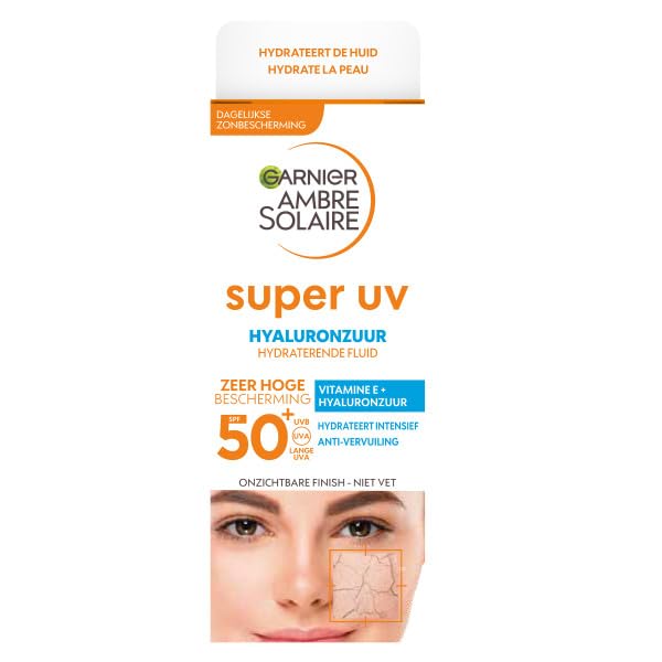Garnier SkinActive - Líquido facial antiUV diario con vitamina C, brillo antimanchas, UPF 50+, brillo uniforme, hidratante, protege la piel contra los rayos UVA y UVB, 2 botellas de 40 ml