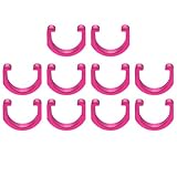 QUARKZMAN 10 Stück Fahrradkabelklemmen C-Clips Aluminiumlegierung Gehäuse Schlauchführung U-Clips Brems-Schaltwerk für MTB Rennrad, Pink
