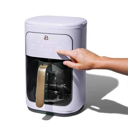 Drew Lavender 14-Cup Touch Coffee Maker, Programmable, 1200W, Stainless Steel