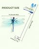 20Pcs Dragonfly Dragon Fly Clips for Bugs Repellent Decor 3D Garden Outdoor Flying Butterflies Decorations Fake to Keep Away Metal Bamboo Stakes Decorative Yard Ornaments Hat Golf Moving (20pcs) #3